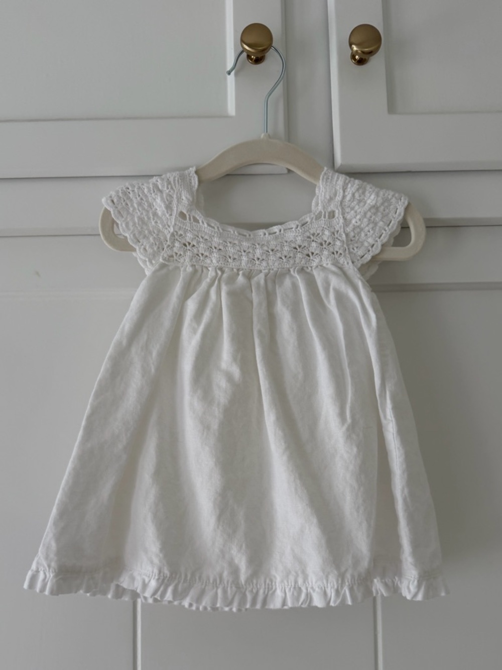GAP Baby White Crochet Dress